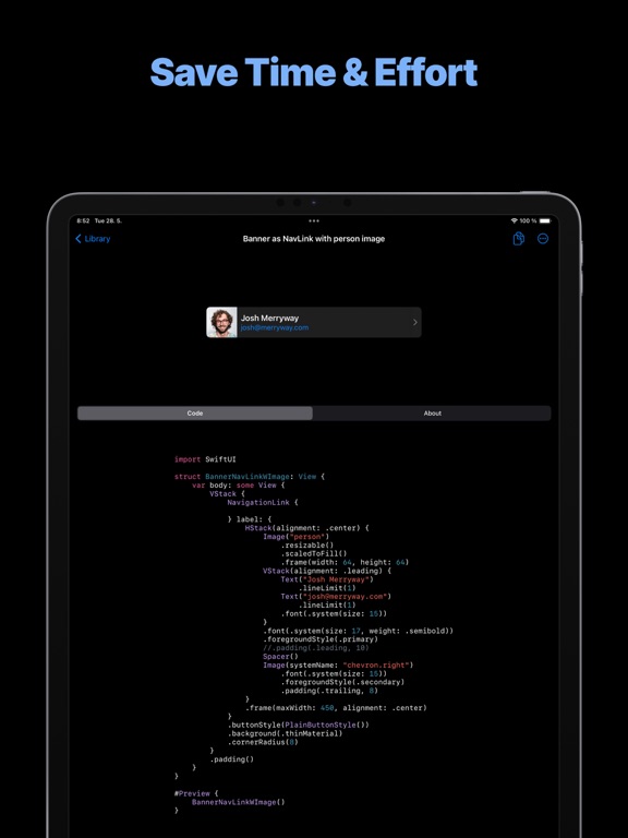 Capturas de pantalla de SwiftUI Components – Compot iPad 
