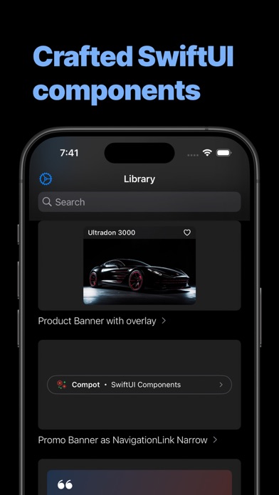 Capturas de pantalla de SwiftUI Components – Compot