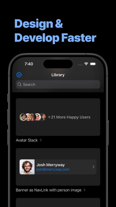 Capturas de pantalla de SwiftUI Components – Compot