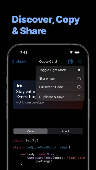 Capturas de pantalla de SwiftUI Components – Compot