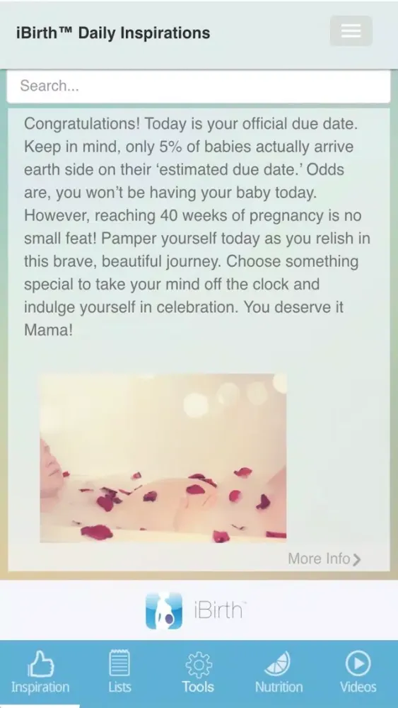 iBirth™ Daily Pregnancy, Postpartum & Baby Tracker स्क्रीनशॉट