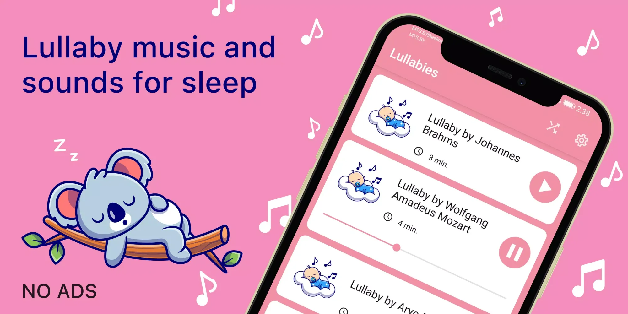 Capturas de pantalla de Baby lullaby music. Lullabies