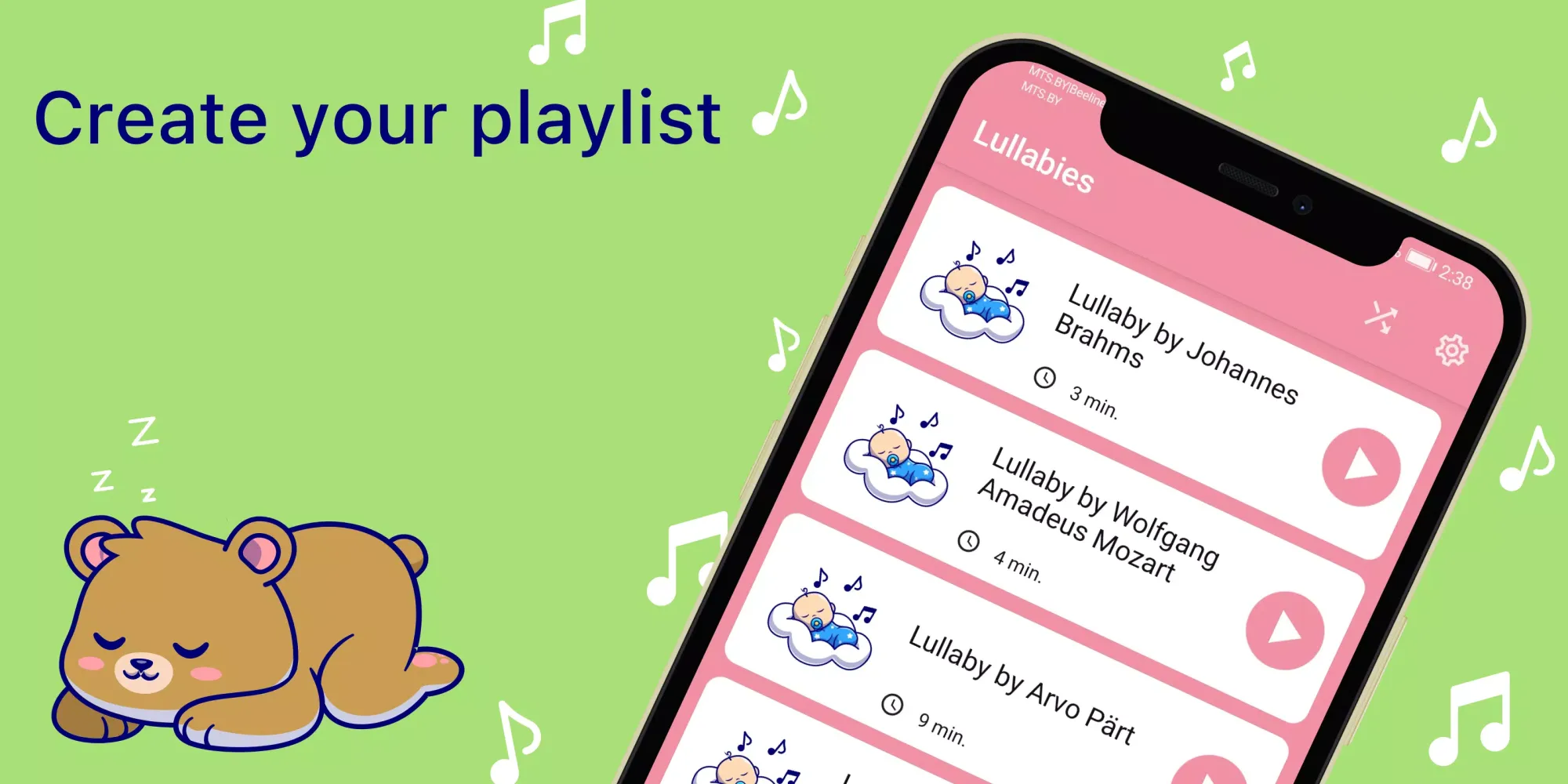 Capturas de pantalla de Baby lullaby music. Lullabies