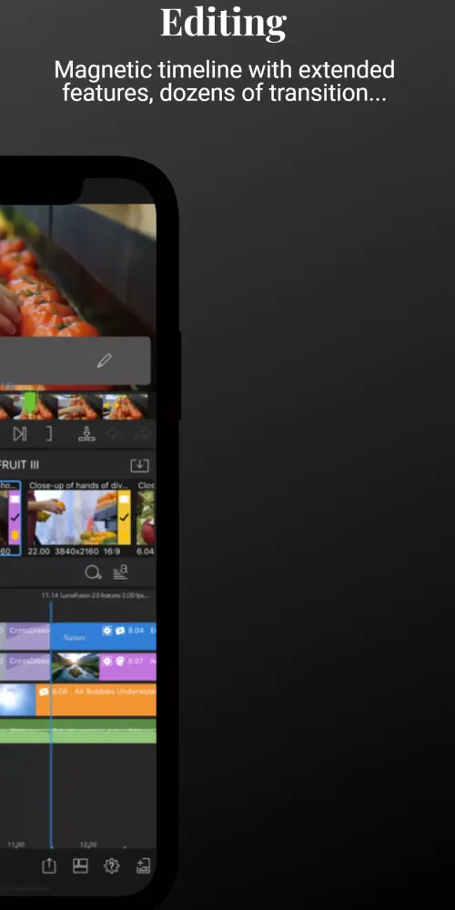 Capturas de tela do Lumafusion Pro