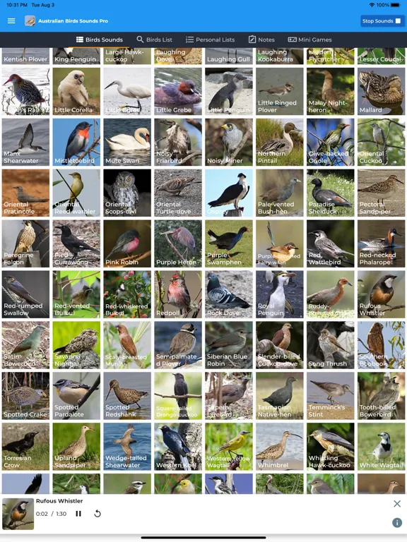 Скриншоты Australian Birds Sounds Pro iPad 