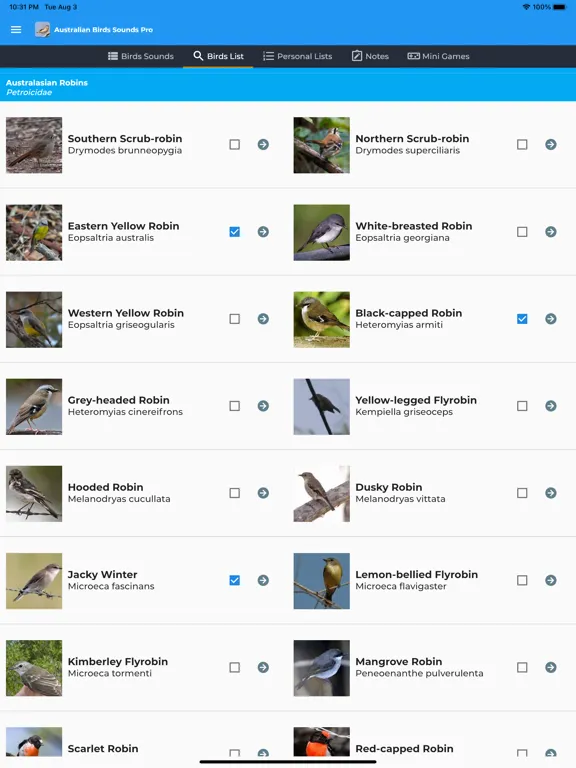 Скриншоты Australian Birds Sounds Pro iPad 