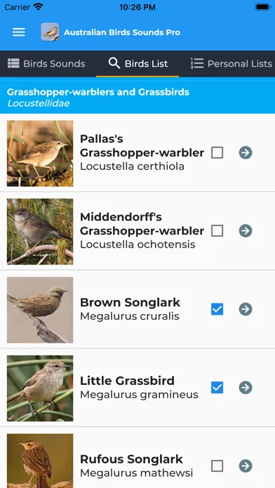 Скриншоты Australian Birds Sounds Pro