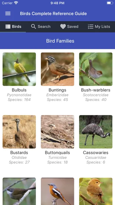 Capturas de pantalla de Birds Complete Reference Guide