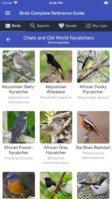 Capturas de pantalla de Birds Complete Reference Guide