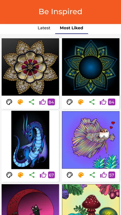 Capturas de tela do Coloring Book Pro Adult Relax