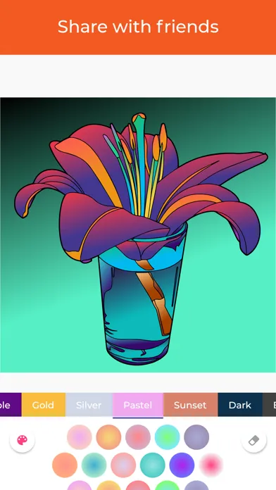 Capturas de tela do Coloring Book Pro Adult Relax
