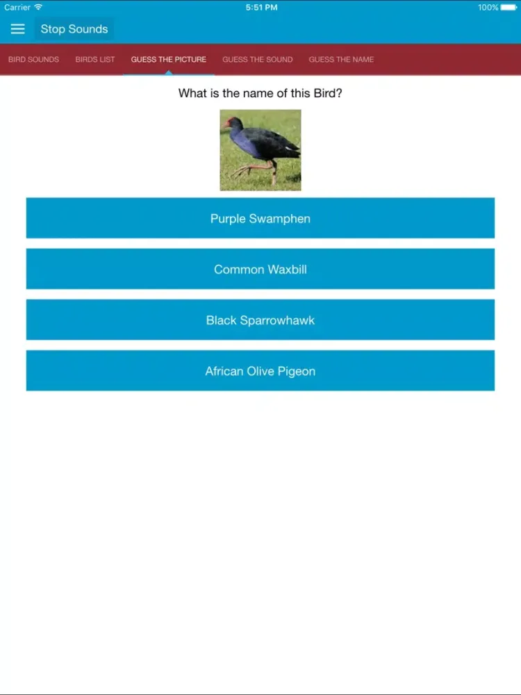 Zrzuty ekranu African Birds and Sounds iPad 