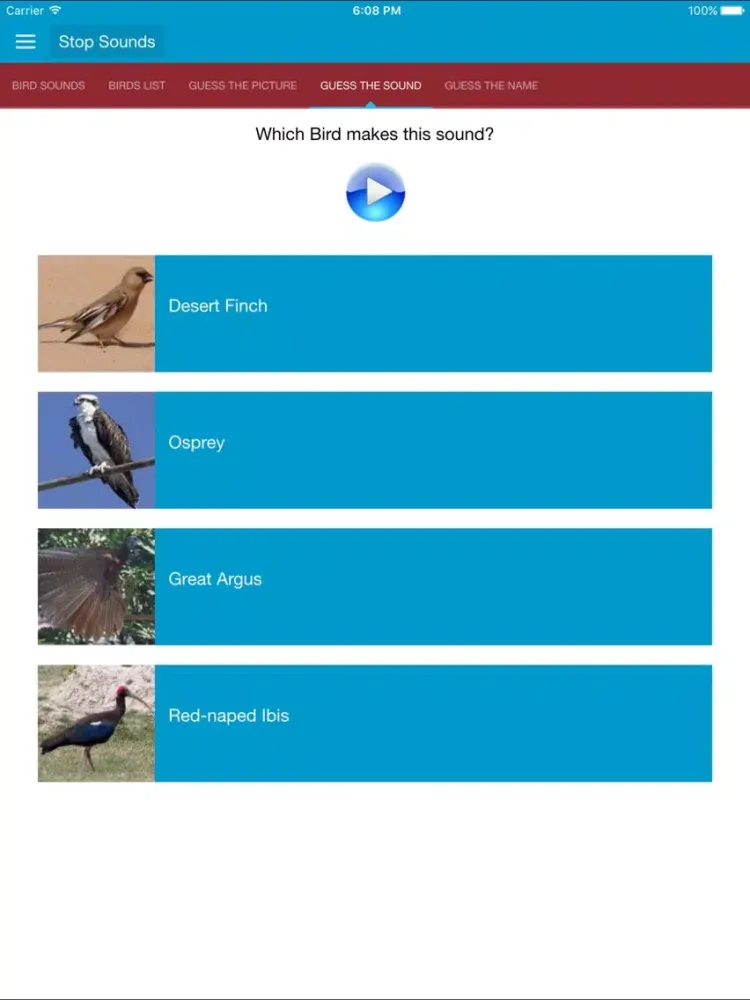 Asian Birds Sounds No Ads iPad 应用截图