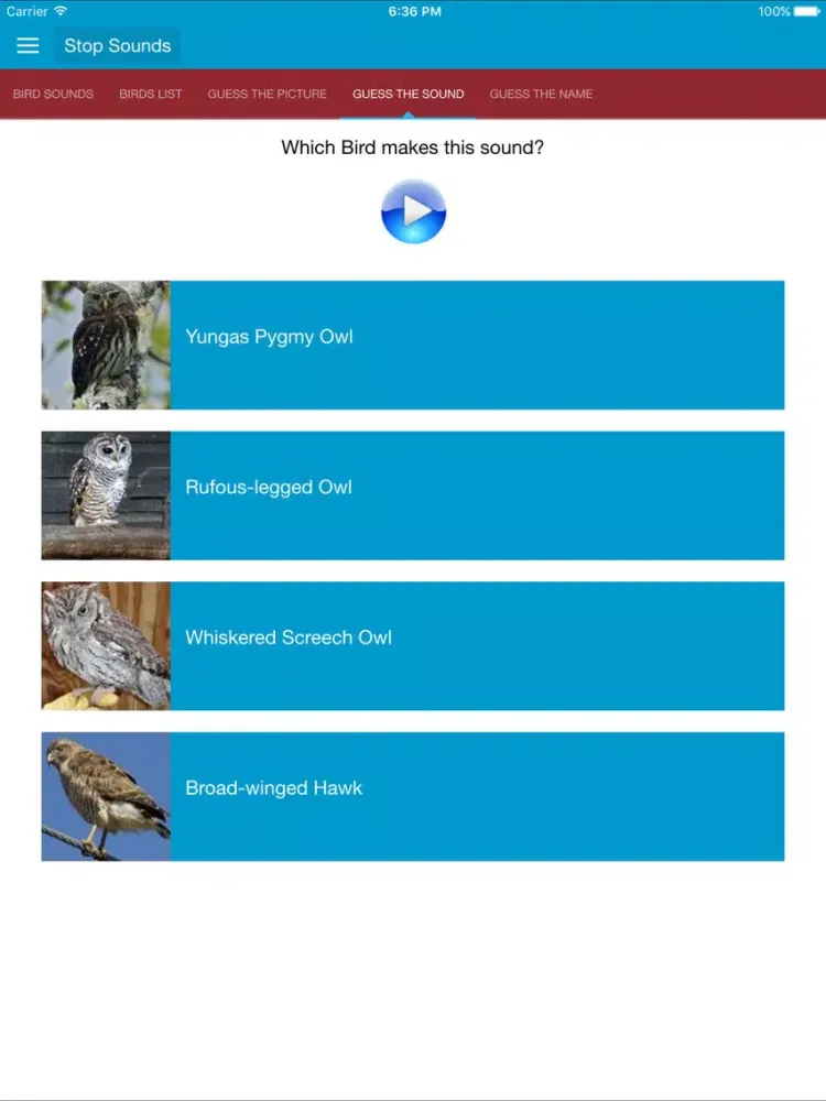 تصاویر Birds of Prey and Sounds iPad 