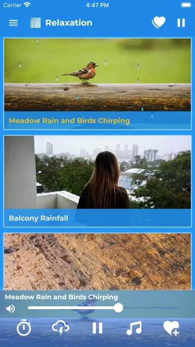 Relaxing Rain Sounds Pro Sleep Screenshots