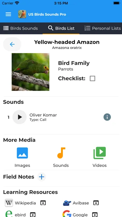 American Birds Sounds Pro Screenshots