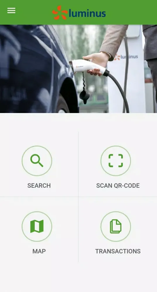 Luminus Public Charging Screenshots