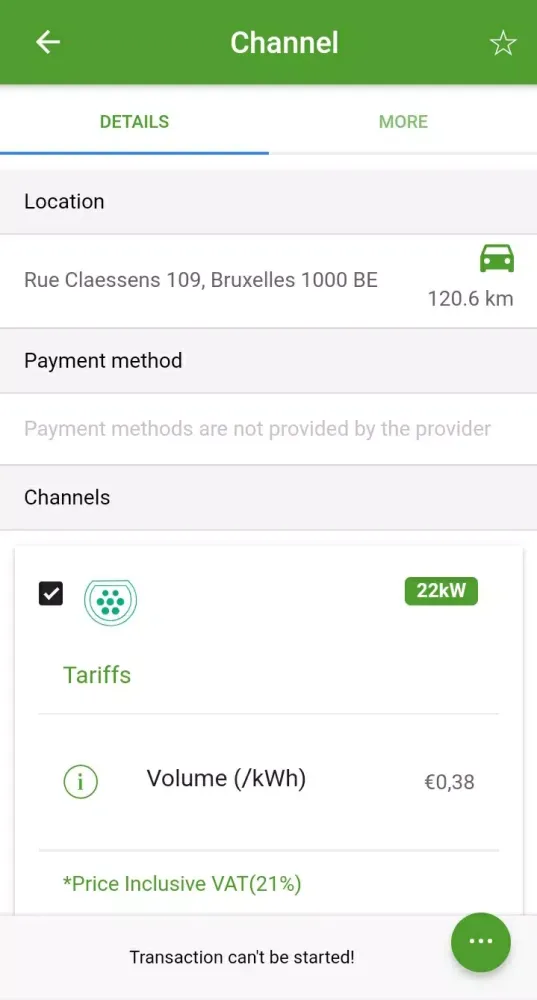 Luminus Public Charging Screenshots
