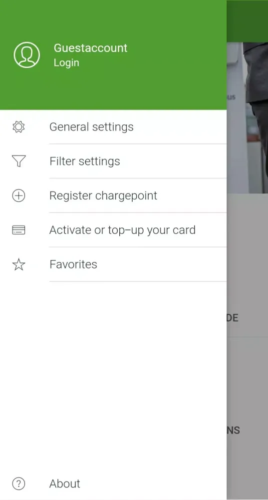 Luminus Public Charging Screenshots