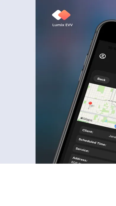 Lumix Health EVV Screenshots