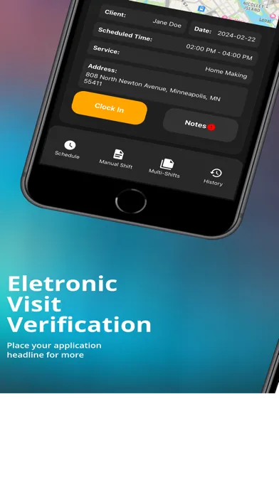 Lumix Health EVV Screenshots