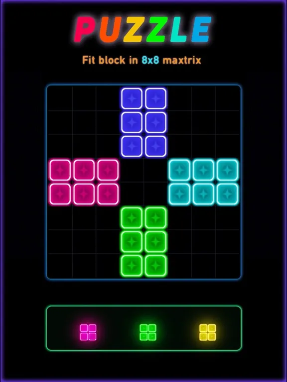 Block Puzzle of Glow Style iPad 应用截图