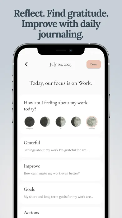 Capturas de tela do Luna Focus: Clarity Journal