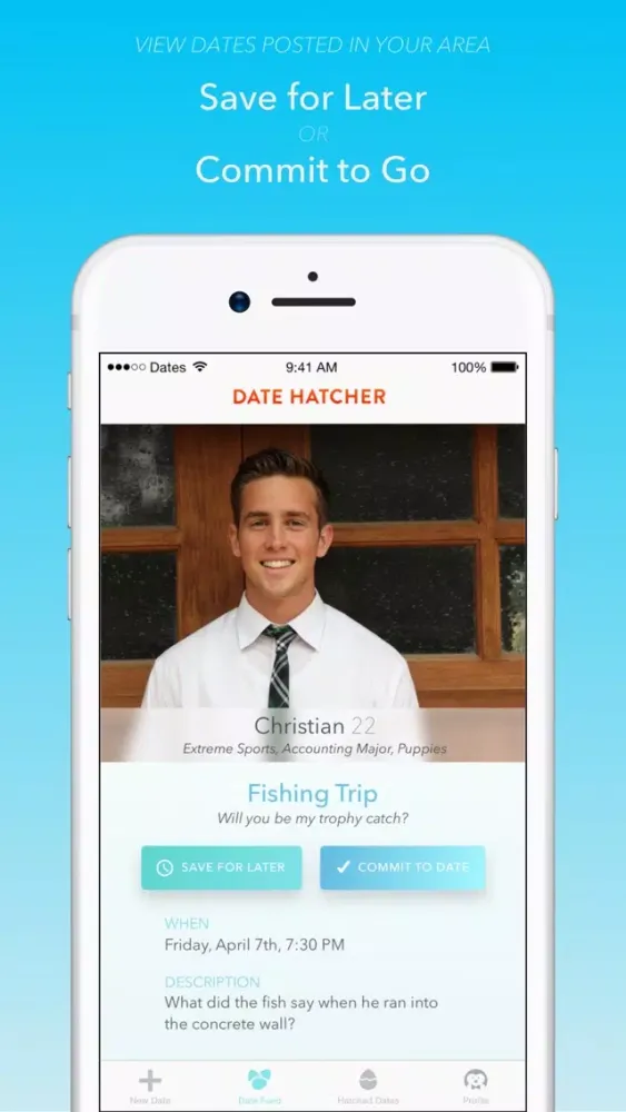 Screenshot di Date Hatcher - The Dating App for Real Dates