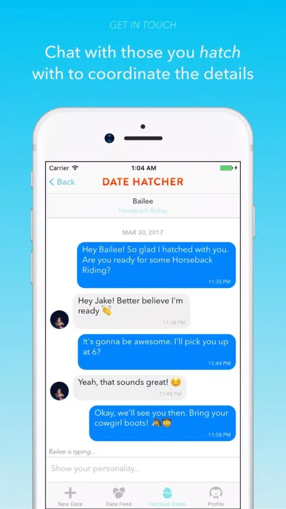 Screenshot di Date Hatcher - The Dating App for Real Dates