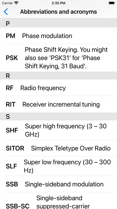 Ảnh chụp màn hình của Radio Reference
