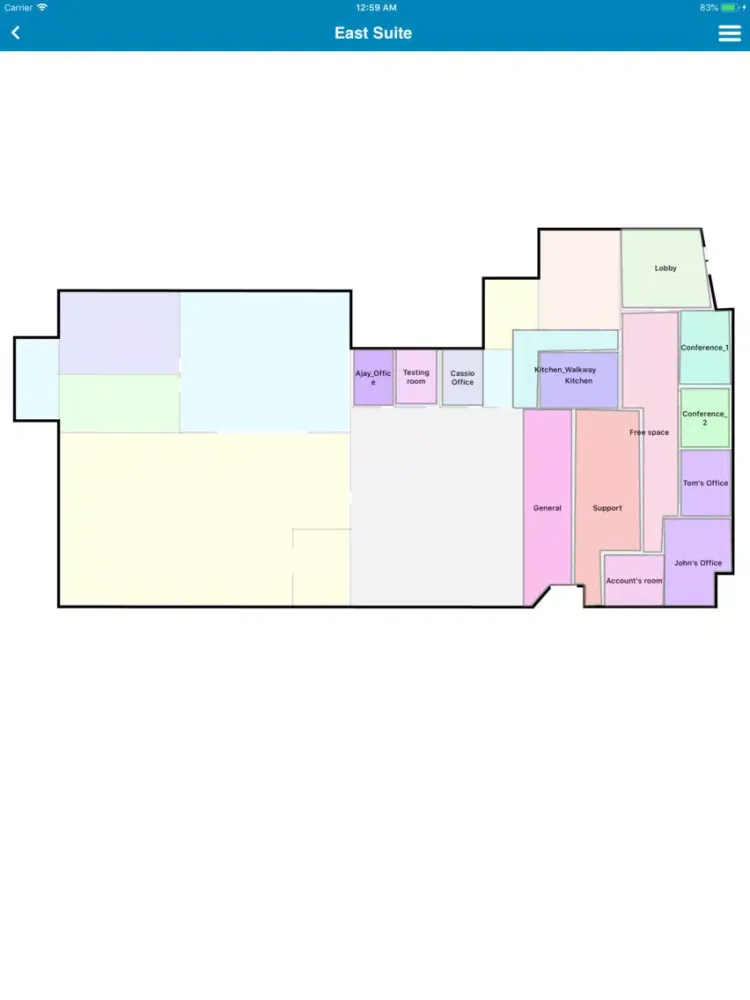 ภาพหน้าจอของ Indoor Location - Lunera iPad 