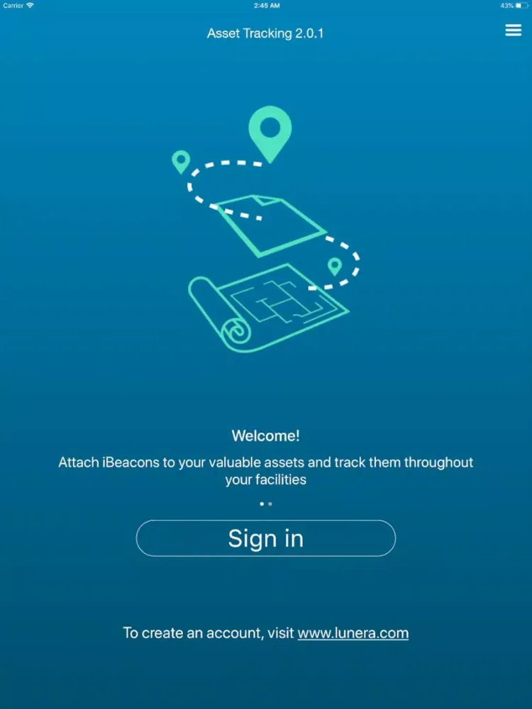 Ảnh chụp màn hình của Asset Tracking - Lunera iPad 