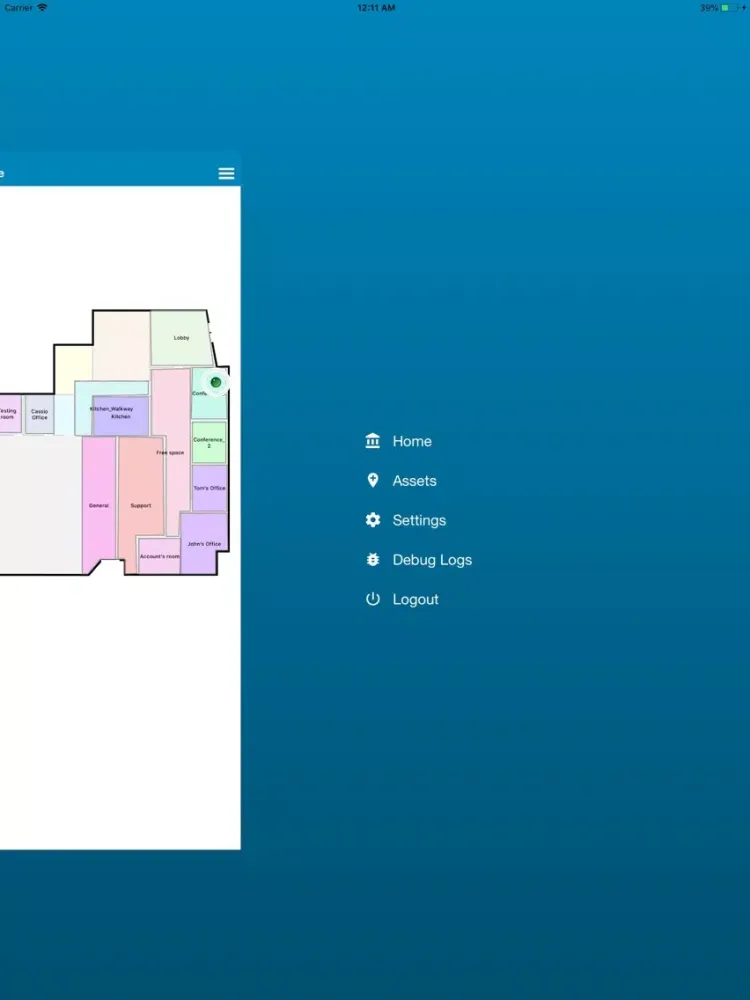 Ảnh chụp màn hình của Asset Tracking - Lunera iPad 