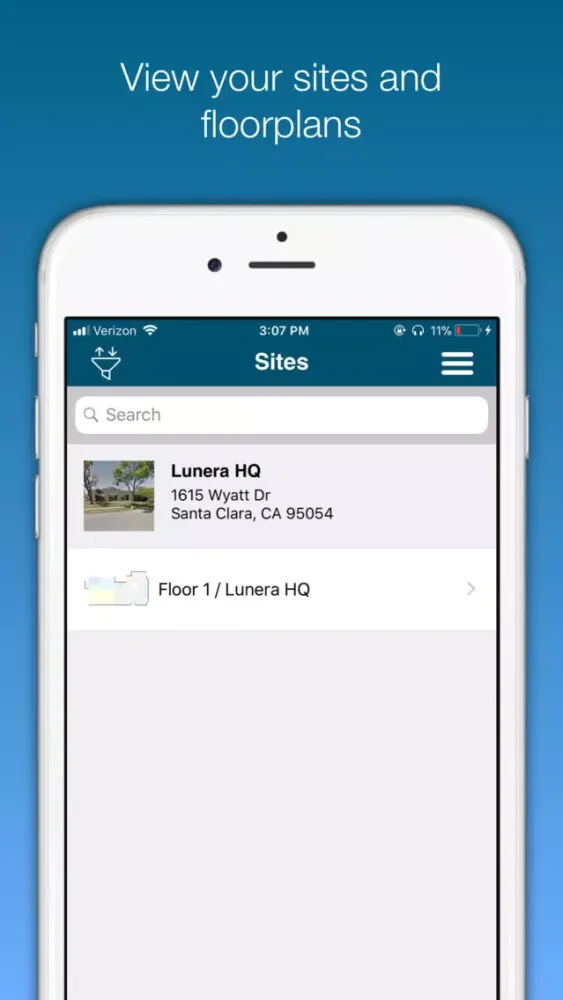 Ảnh chụp màn hình của Asset Tracking - Lunera