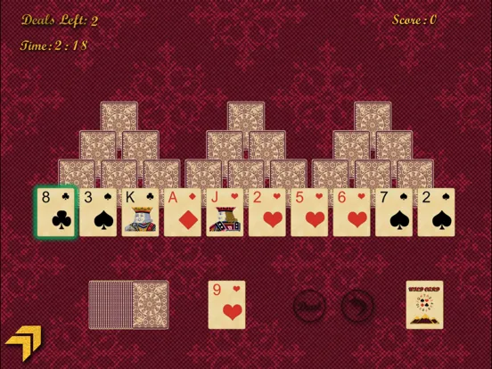 The Tri-Peaks Solitaire iPad Screenshots
