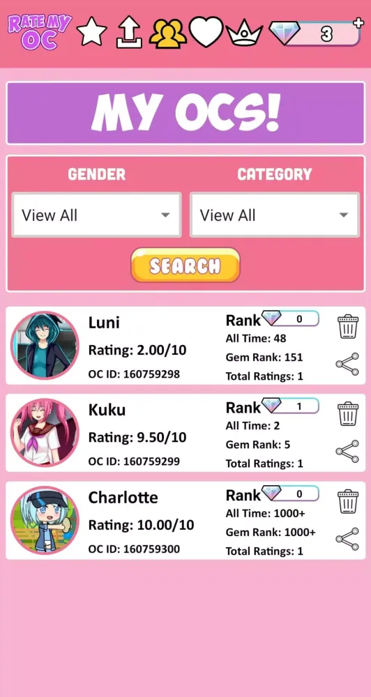 Rate My OC スクリーンショット