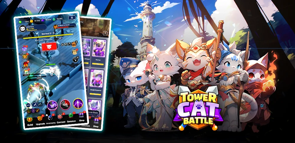 Tower Cat Battle: Idle Cat RPG