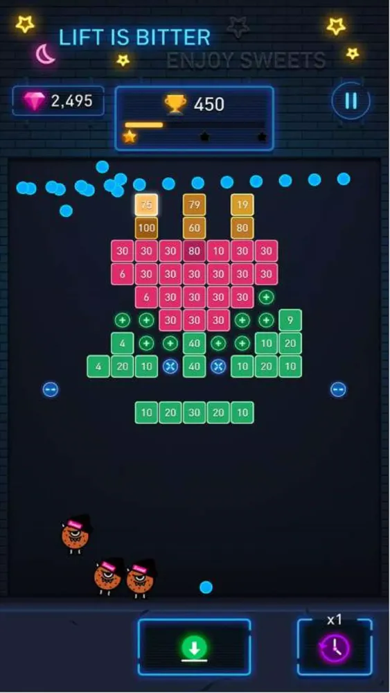 Capturas de pantalla de Brick Breaker: Neon Brick Ball