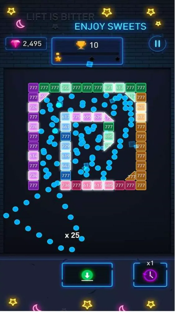 Capturas de pantalla de Brick Breaker: Neon Brick Ball