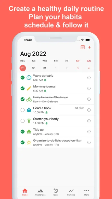 Captures d'écran de Routinery: Happy daily rituals