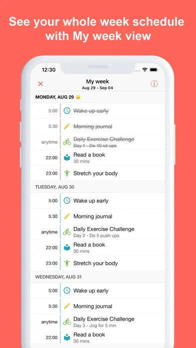 Captures d'écran de Routinery: Happy daily rituals