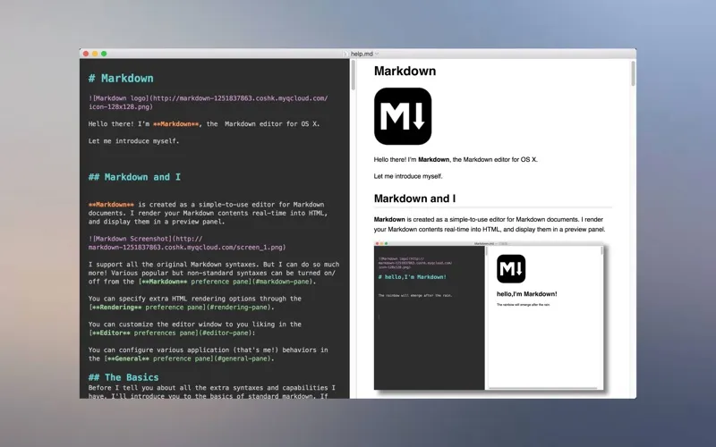 Captures d'écran de Markdown - Enjoy writing
