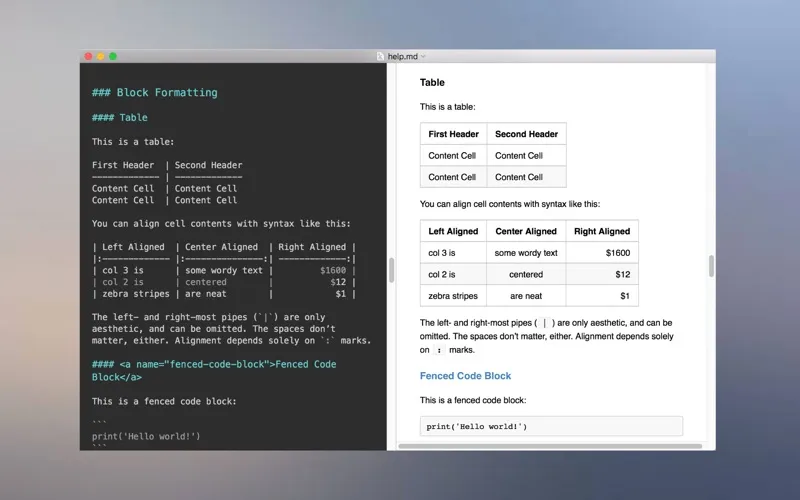 Captures d'écran de Markdown - Enjoy writing