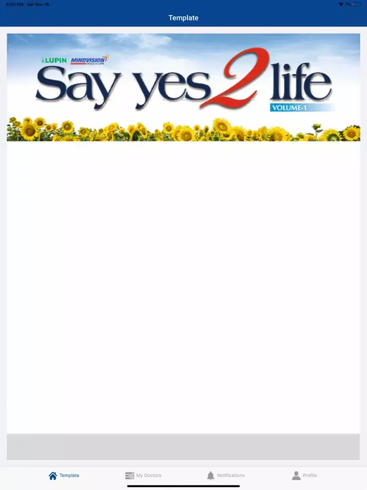 Tangkapan layar Say Yes to Life Magazine iPad 