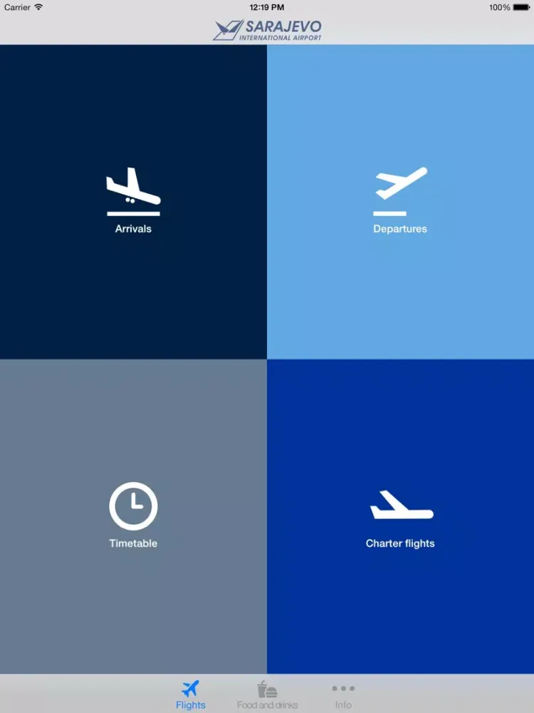 Скриншоты SIA - Sarajevo International Airport iPad 