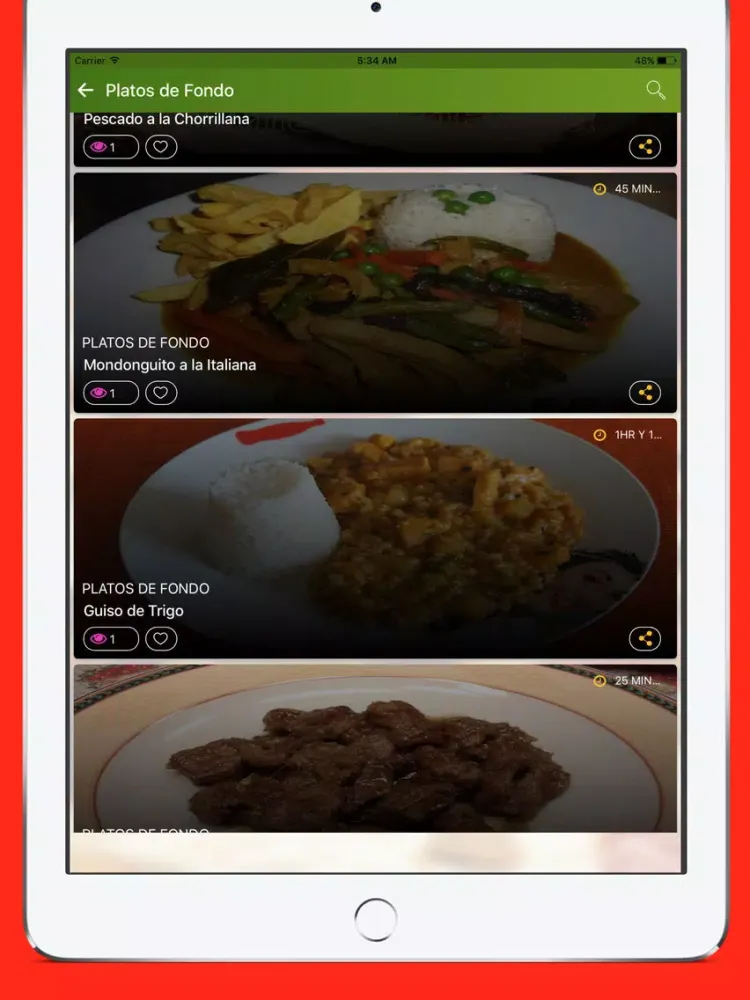 Recetas de Cocina y Comidas del Perú - Gastronomia iPad  Ekran Görüntüleri