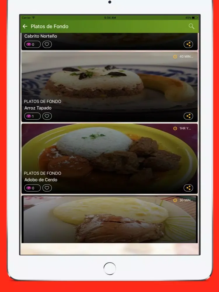 Recetas de Cocina y Comidas del Perú - Gastronomia iPad  Ekran Görüntüleri