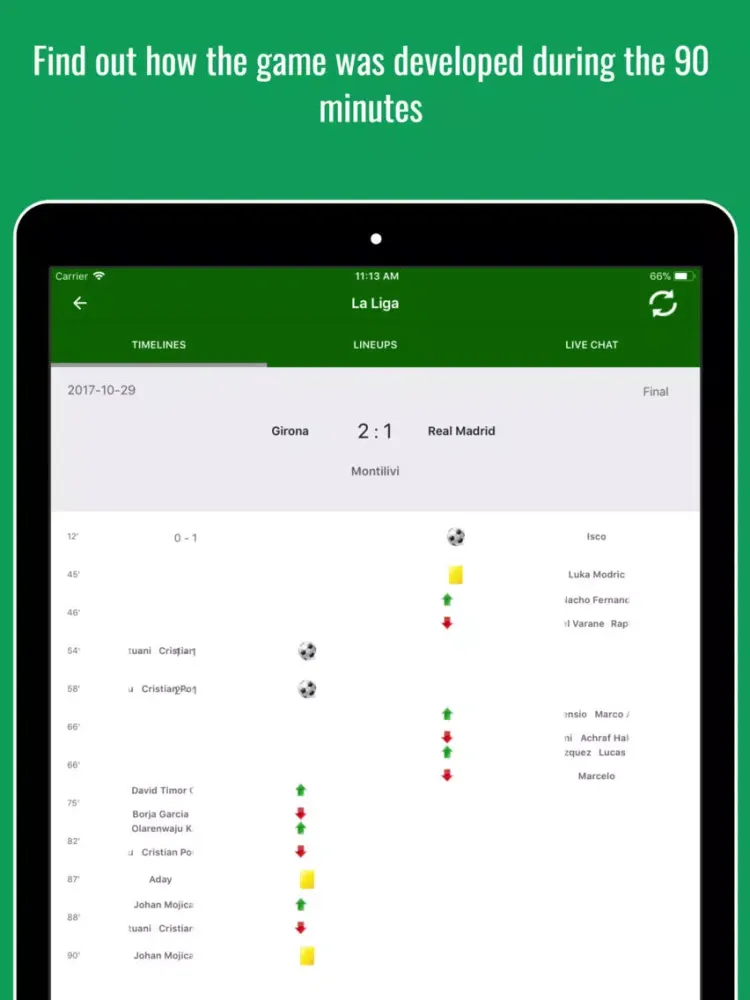 Live Scores Football - Leagues iPad  Screenshots