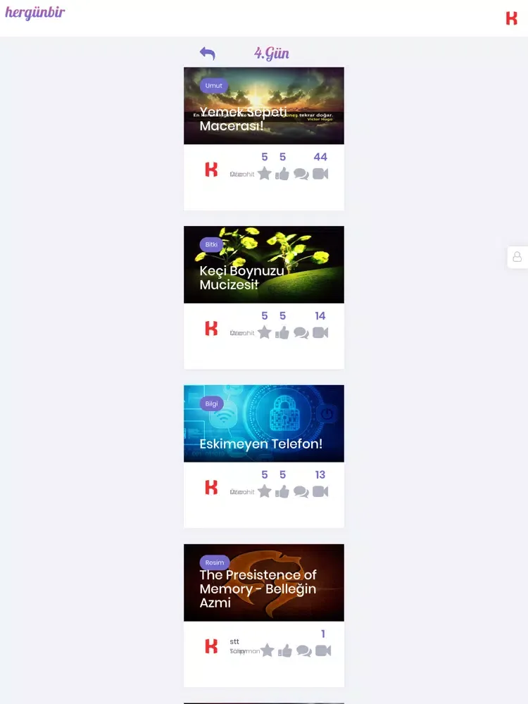 Tangkapan skrin HergünBir iPad 