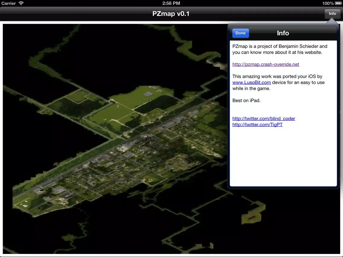 PZmap iPad  Screenshots